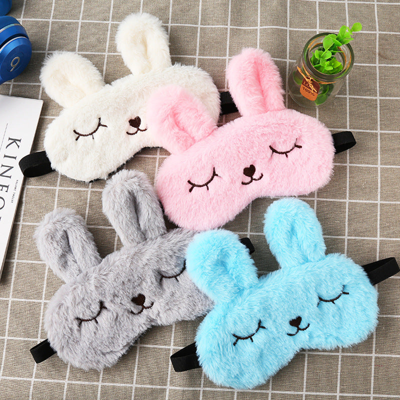 Kinfolk Cute Plush Eye Mask Squinting Rabbit for Sleep & Relaxation