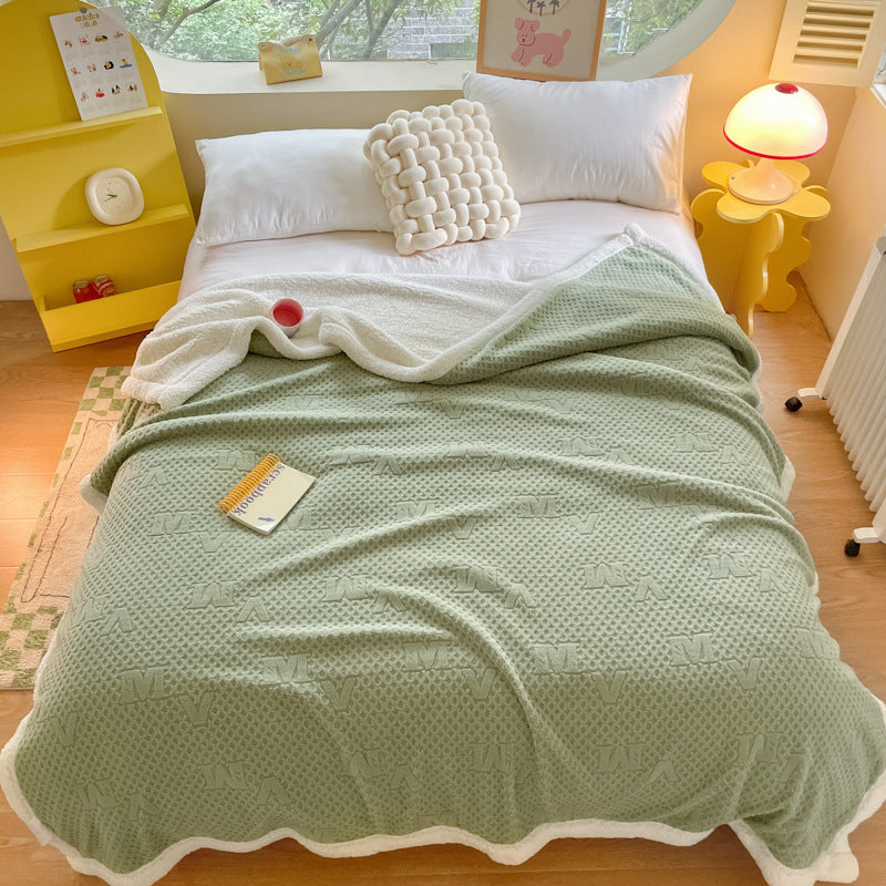 SnoozeHaven Double-Layer Berber Fleece Blanket