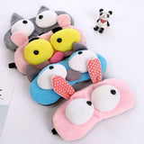 Dreamoons Cartoon Sleep Goggles Flannel Eye Mask with Adjustable Strap for Comfortable Rest & Night Sleep