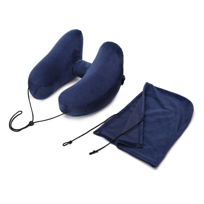CloudHush Inflatable H-Shaped Travel Neck Pillow