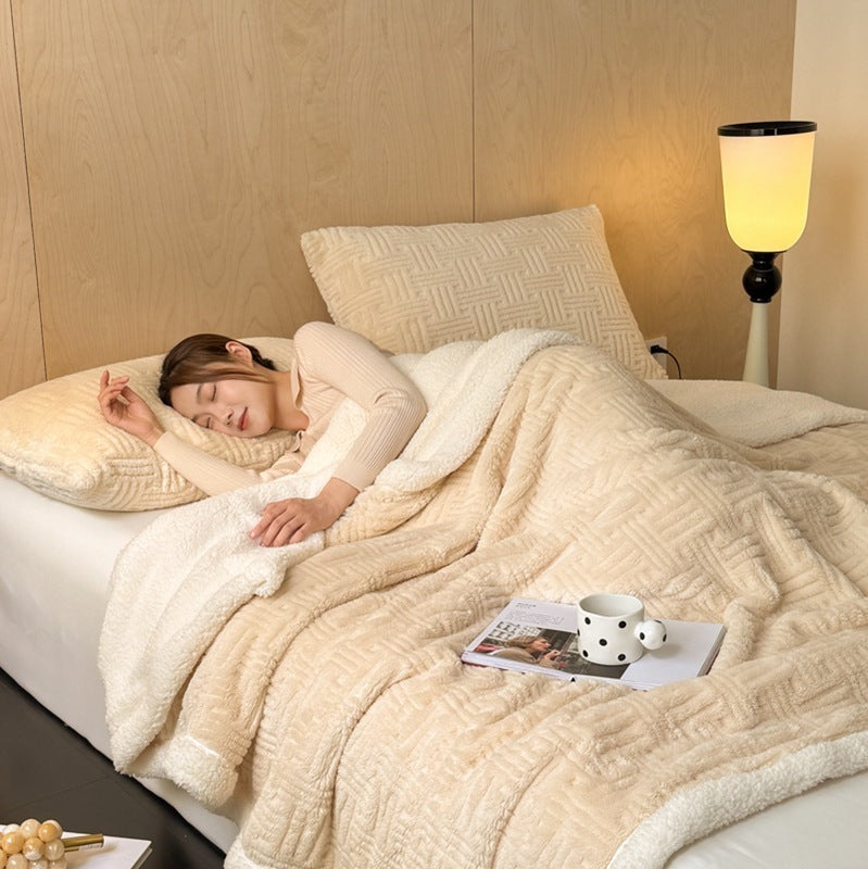 PlushPort Jacquard Lambswool Blanket