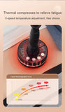 Thermal compress with temperature adjustment feature on a beige background