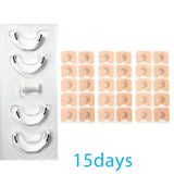 Set of adhesive patches with a mold on a white background, labeled '15 days'.