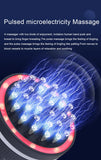 Massage device with pulsed microelectricity technology on a dark background