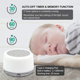 Vocazx White Noise Sleep Aid with Night Light Portable for Sleep & Relaxation