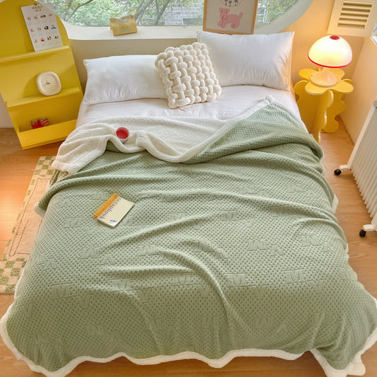 SnoozeHaven Double-Layer Berber Fleece Blanket