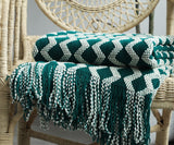 PlushAura Nordic Knitted Blanket