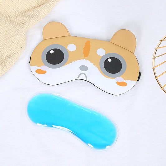 Formaixa Cartoon Eye Mask Hot & Cold Compress Blackout Sleep Mask for Deeper Sleep & Better Sleep