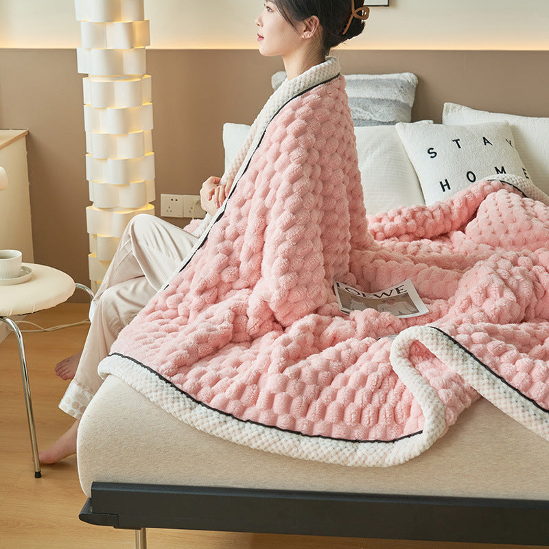 TripTuck Coral Flannel Blanket