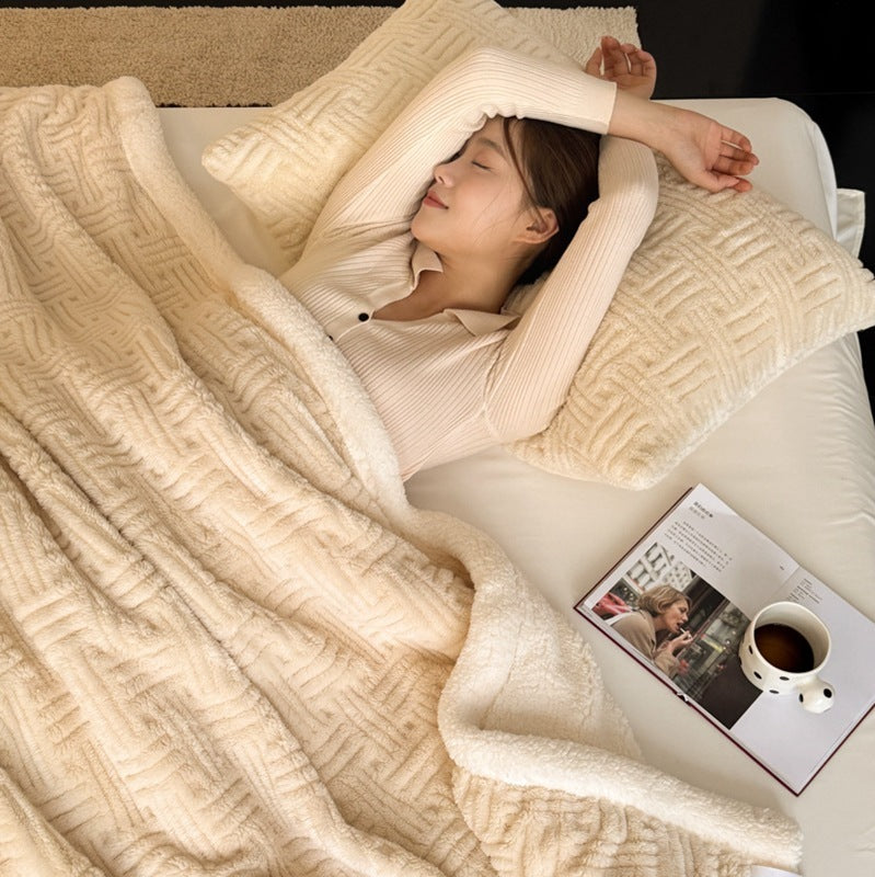 PlushPort Jacquard Lambswool Blanket