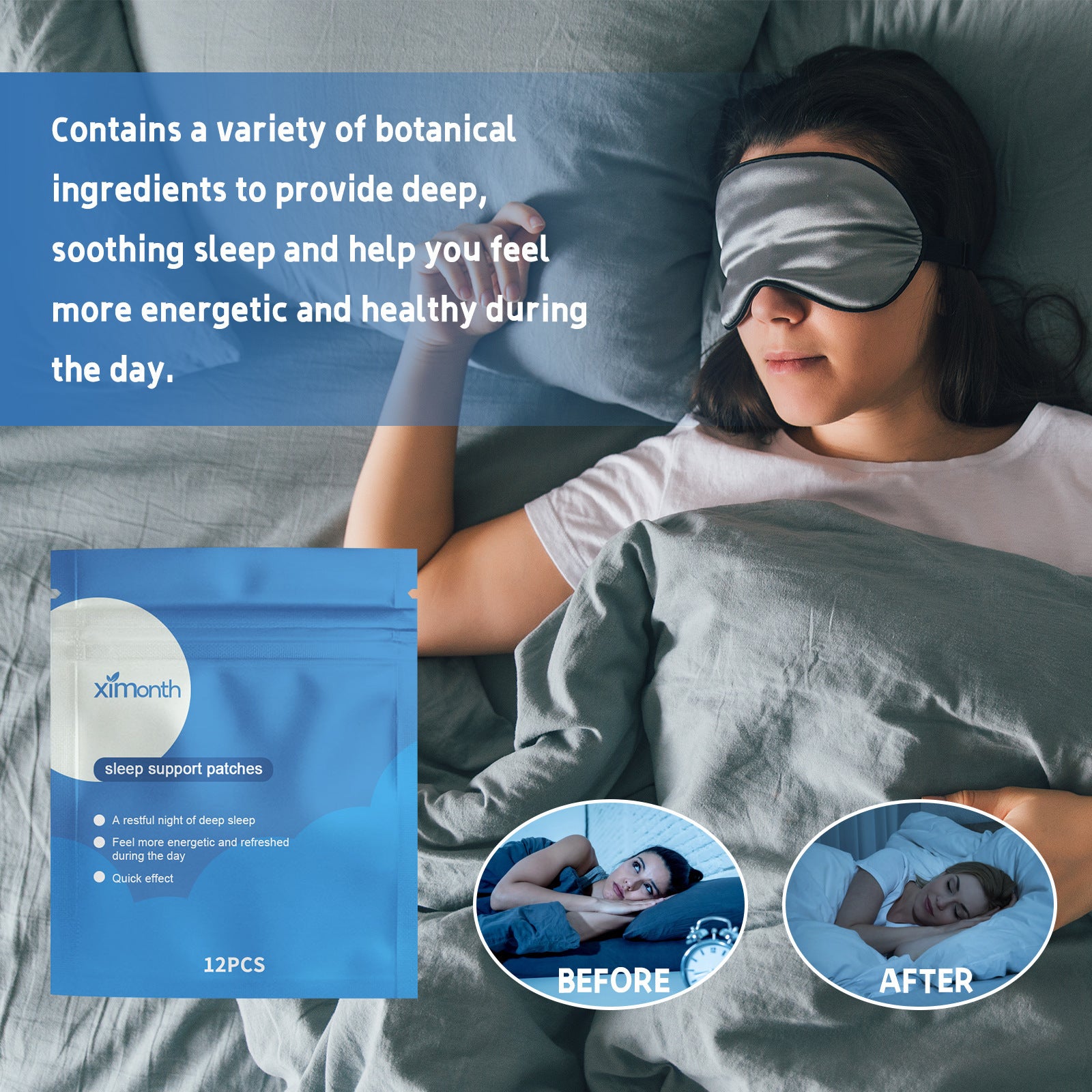 XiMonth Sleep Stickers for Stress Relief & Relaxation Aroma Patches Bedtime & Travel
