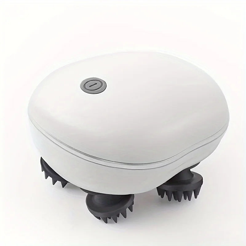 White and black device with circular design on a white background
