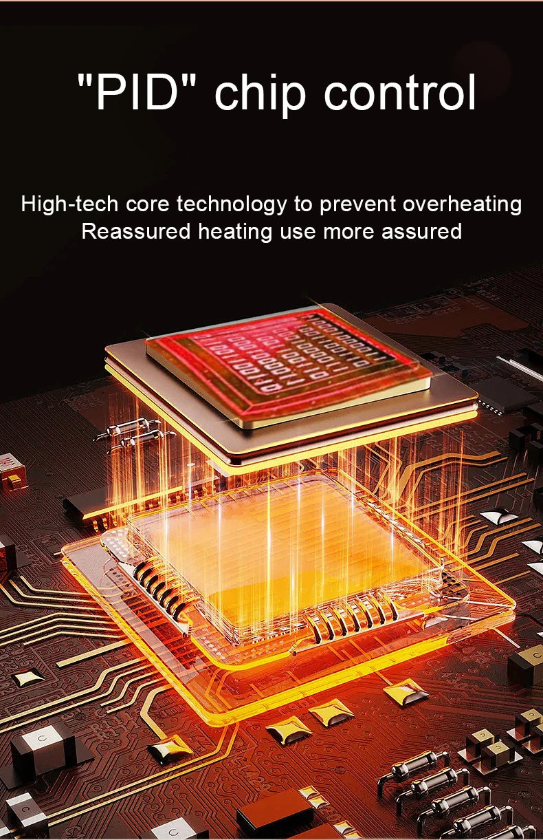 Electronic chip with PID control technology on a circuit board