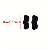 Black insole with measurement text on a white background