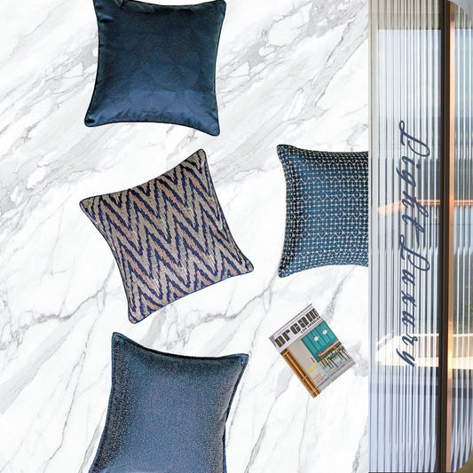 DreamLuxe Denim Blue Minimalist Living Room Sofa Pillow
