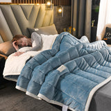 ComfoCasa Quilted Milk Flannel Blanket