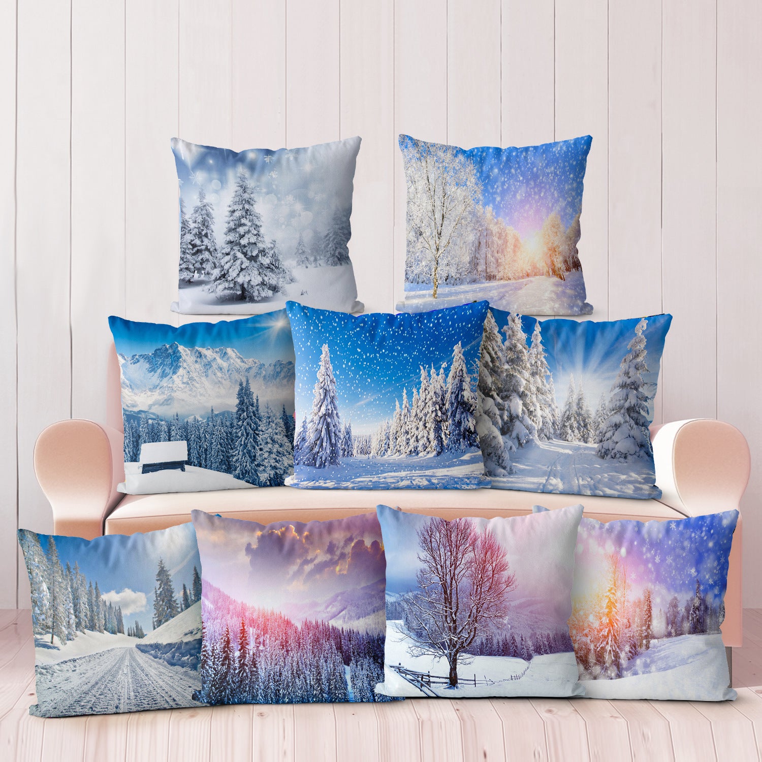 LuxeSlumber Snow Landscape Pillowcase